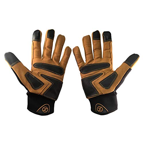 Zero Friction Men's Universal-Fit Dura Palm Work Gloves, tan (WG100003) - color: Tan