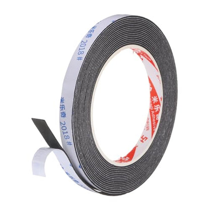 PATIKIL Sponge Rubber Foam Tape, 3/8" W x 5/64" t x 16.4ft l Self-Adhesive Foam Insulation Tape Weather Stripping for Window Door Soundproofing Weatherstrip AC Seal Strip, Black - size: 3/8" x 5/64" x 16.4ft