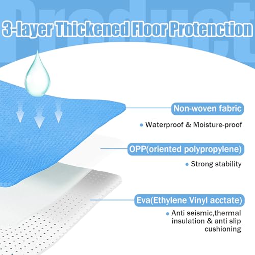 Temporary Floor Protection Roll, 39" x 65' (Approx. 215 sqft Coverage), Compatible for High Traffic Areas, Hallways, Stairs, Moving, Renovation, Construction, Painting (AB002)