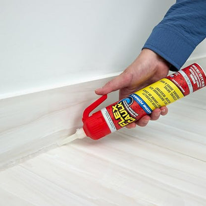 Flex Caulk, Silicone, Waterproof & Weatherproof Sealant, Strong, Indoor, Outdoor, Bath, Kitchen, Shower, Sink, Window, Baseboards, Door, RV, Roof, Wood, Glass, Tile, Marine, Clear, 6.5 oz, 1-Pack - style: Silicone, Clear, 6.5 oz, 1-Pack