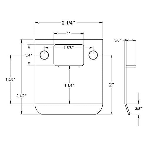 "Nuk3y SP250 Extended Lip Strike Plate (2-1/2"" x 2-1/4"", Satin Nickel)" - color: Satin Nickel, size: "2-1/2"" X 2-1/4"""