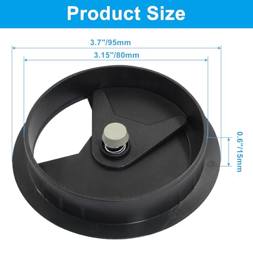 Bivethoi 3pcs 3.15 inch Desk Wire Cord Cable Grommets Hole Cover for Office PC Desk Cable Cord Organizer Plastic Cover Black - size: 3.15 inch