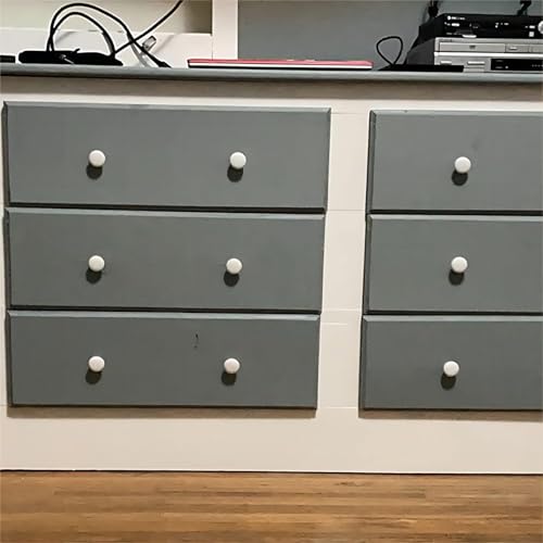 KEILEOHO 25 Pack Ceramic Cabinet Knobs, 1.26Inch/32mm White Drawer Knobs with Screws, Round Drawer Dresser Knob Pulls, White Cabinet Knob for Dresser, Door, Kitchen - size: 25 PCS