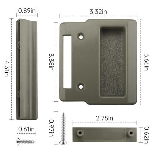 Stone Screen Hardware kit for Andersen Doors,Stone Sliding Screen Door Pull for Andersen A-Series Gliding and Hinged Patio Doors, Frenchwood Narroline, Perma-Shield(1982 to Present)