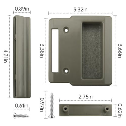 Stone Screen Hardware kit for Andersen Doors,Stone Sliding Screen Door Pull for Andersen A-Series Gliding and Hinged Patio Doors, Frenchwood Narroline, Perma-Shield(1982 to Present)