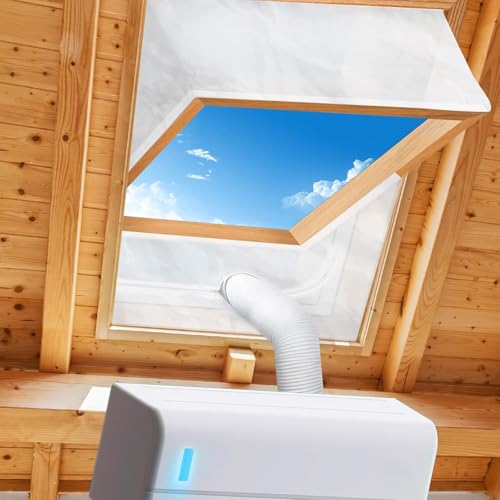 Portable Air Conditioner Window Seal Kit, Waterproof Window Seal with Zip Fits All Mobile Air Conditioners No Drilling Required, Easy to Install