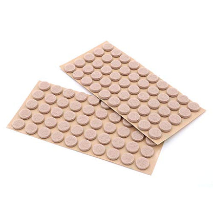 Furniture Felt Pads 3/8" (10mm) Diameter Round 3M Self Adhesive Protects Kitchen Cabinets, Drawers, Desks and Furniture Against Bumps and Scratches 100 Pack - Linen (Light Beige) - color: Linen 100 Pack