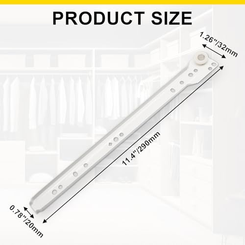 Litoexpe 1 Pair 12 Inch Drawer Slides Kit with Screws, Bottom Mount Design Drawer Rails with Smooth-Gliding Nylon Wheels - size: 12 Inch