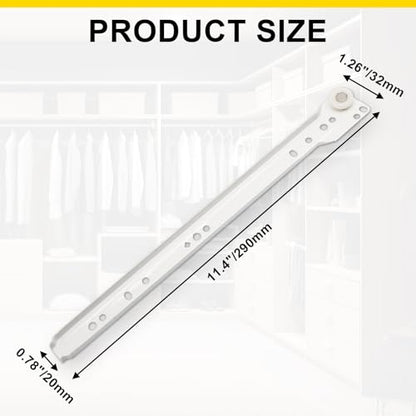 Litoexpe 1 Pair 12 Inch Drawer Slides Kit with Screws, Bottom Mount Design Drawer Rails with Smooth-Gliding Nylon Wheels - size: 12 Inch
