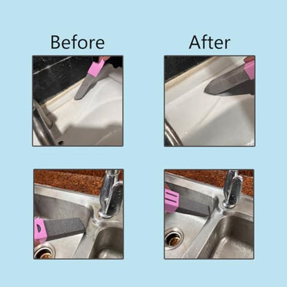 10 Pack Pumice Stone Scouring Sticks with 2 Universal Handles, Grey Pumice Stone Cleaner for Cleaning Toilets, Bathrooms, Kitchens, Spas and Pools, Plus 1 Dual-Use 2-in-1 Dustpan Brush (11-in-1) - color: 11-in-1