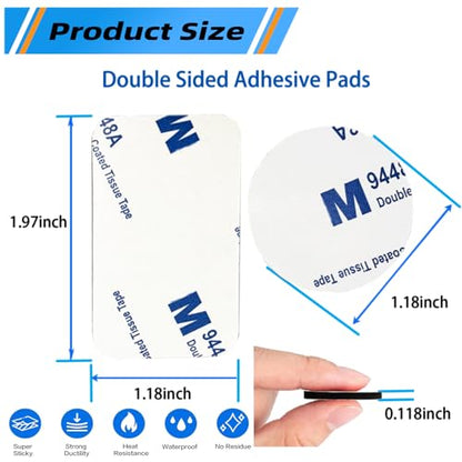 Removable Double Sided Adhesive Sticky Pads, 60 Pcs Heavy Duty 3mm EVA Foam Mounting Strips – Renter Friendly, Wall Safe, No Residue, for Walls, Car, Picture Hanging, Rugs, Home Office (Black)