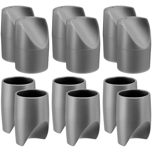 12 Pcs Gray Chair V-tip Stabilizer Caps 7/8 Inch Od Folding Chair Leg Cap Non-marring Round Top of Leg Protectors Works with Metal and Padded Chairs - color: Grey