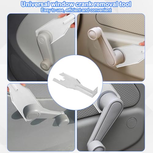 76951 Window Handle Removal Tool with 20pcs 76980 Retainer Clips, Window Handle Crank Removal Tool Metal Mechanic Automotive Repair Kit for Most Car Door Panel