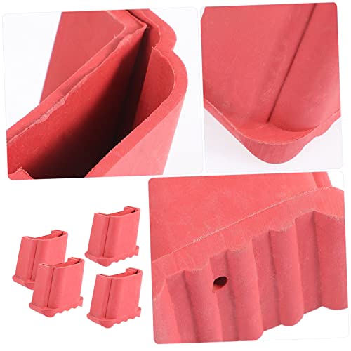 POPETPOP 4pcs Slip Mats for Ladders Non Slip Furniture Pads Staircase Step Treads Ladder for Stairs Outdoor - color: Red