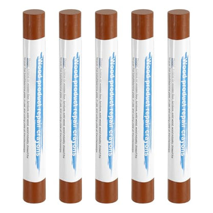 HARFINGTON 5pcs Wood Filler Sticks Wooden Wax Touch Up Furniture Repair Crayons for Scratch Hole Wood, Red Oak - color: Red Oak