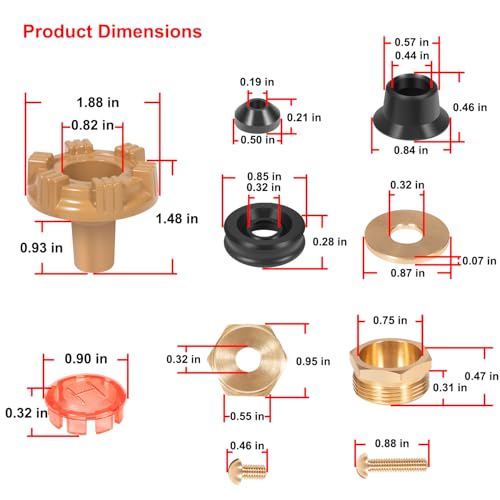 RK-22MH Repair Kit Metal Handle,Outside Faucet,Compatible with Woodford Model 22, Model V22 - size: RK-22MH