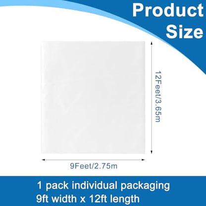 1pcs 9x12ft Painter Plastic Drop Cloths Sheet,Waterproof Anti-dust Cover, Disposable Tarp for Painting for Couch/Furniture Cover - size: 1pack