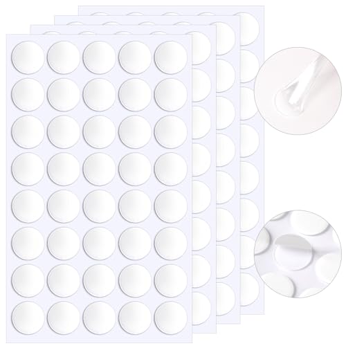 JANYUN 280 Pcs Double Sided Sticky Dots Removable Round Putty Clear Double Sided Tape for Crafts No Trace Sticky Tack Adhesive Tape (25 mm) - size: 25mm Round 280pcs