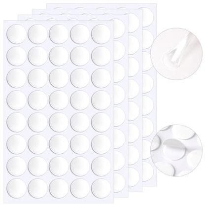 JANYUN 140 Pcs Double Sided Sticky Dots Removable Round Putty Clear Double Sided Tape for Crafts No Trace Sticky Tack Adhesive Tape (25 mm) - size: 0.98" Round