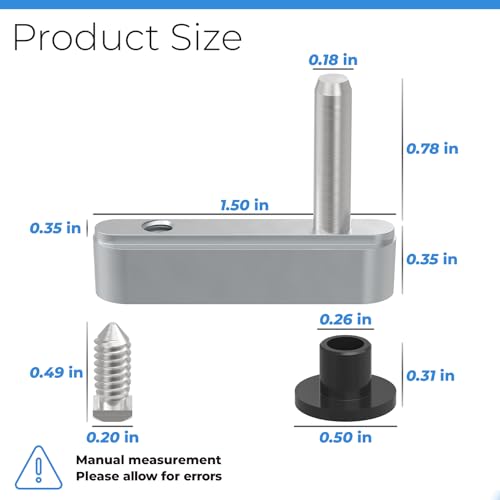 PalpitateC Shower Door Pivot Block with 3/4" Pin fit for Framed Swing Shower Doors, Framed Swing Shower Door Replacement Pivot Bracket - size: #SDPB34