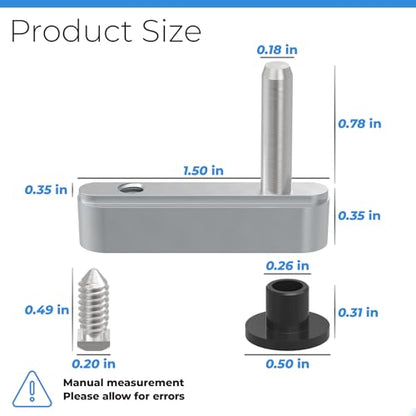 PalpitateC Shower Door Pivot Block with 3/4" Pin fit for Framed Swing Shower Doors, Framed Swing Shower Door Replacement Pivot Bracket - size: #SDPB34