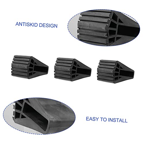 HOMSFOU 2pcs Non-Slip Ladder Foot Pads Attic Ladder Grip Mats Stair Treads Carpet