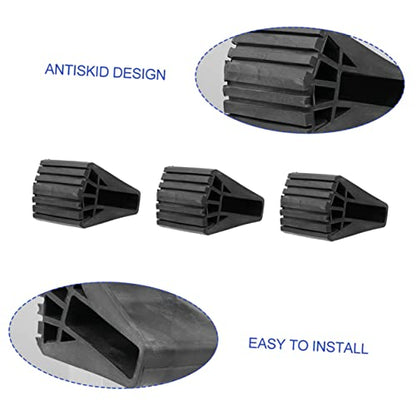 HOMSFOU 2pcs Non-Slip Ladder Foot Pads Attic Ladder Grip Mats Stair Treads Carpet