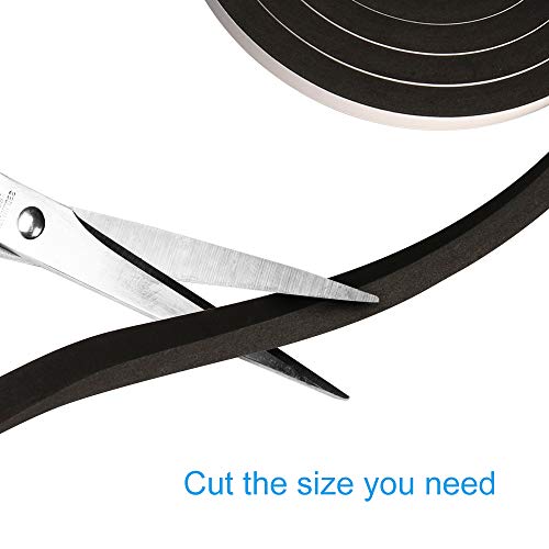 Window Door Seal Tape 1/2Inch Wide X 1/2Inch Thick, Weather Stripping for Doors High Density Foam Seal Tape Sliding Door Weather Strip,10 Feet Long … - size: 1/2"W x 1/2"T x 10FT