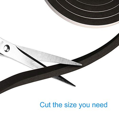 Window Door Seal Tape 1/2Inch Wide X 1/2Inch Thick, Weather Stripping for Doors High Density Foam Seal Tape Sliding Door Weather Strip,10 Feet Long … - size: 1/2"W x 1/2"T x 10FT