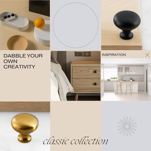HESTIA HARDWARE 10 Pack 1-1/4 inch Diameter Oil Rubbed Bronze Round Zinc Cabinet Knobs for Kitchen Bathroom Dresser Drawer Pulls and Knobs Cupboard (Z1.10.O) - color: Oil Rubbed Bronze