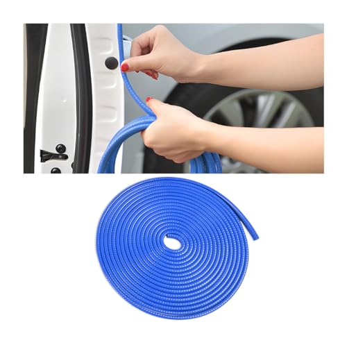 Osilly Car Door Edge Guards, 16Ft Rubber Seal Car Door Edge Trim, U Shape Door Edge Protector Guard, Aluminum Weather Proofing Automotive Door Edge Molding Protection for Most Car (Blue) - color: Blue, size: 16Ft
