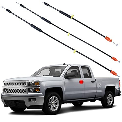 Door Cable Latch Kit Compatible with 2007-2014 Chevy Silverado Tahoe Yukon GMC Sierra Escalade, 16.5 25.8 31 Inch Driver/Passenger Side Front Doors for Power Door Locks - size: 16.5" 25.8" 31" Door Latch Release Cable