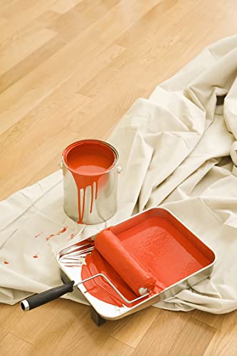 Canvas Drop Cloth for Painting (Size 6x9 Feet - Pack of 2) Painters Drop Cloth for Painting, Furniture, Crutains & Floor Protection - All Purpose Thick Canvas tarp with Double Stitched Edges - size: 6x9 Feet - 2 PK