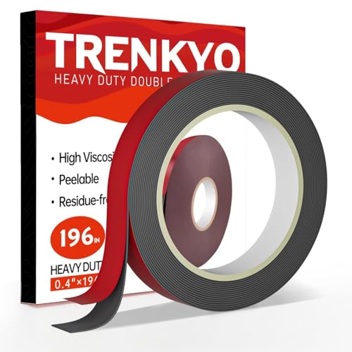 Double Sided Tape Heavy Duty, 0.4 Inch x 16.4 FT VHB Mounting Tape, Waterproof Adhesive Strips for Walls, Home Decor, Christmas Decorations, Posters, Weatherstrip - size: 0.4in/1cm