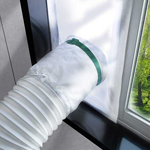 Loviga Window Seal for Portable Air Conditioner, 100% Sealing Effect AC Window Seal Vent Kit for Portable Air Conditioner Tumbler Dryer, 10x24~36 Inch Length Adjustable Waterproof - color: Sliding/Hung Window-10"x36" (25x92cm)