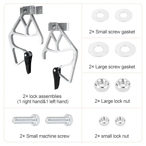 Aluminum Extension Ladder Locks for Wer-ner 28-11 Ladders, Rung Ladder Lock Kit Compatible with Wer-ner Aluminum Fiberglass 24 ft, 28 ft, 32 ft Extension Ladders Parts - size: Extension Ladder Locks for Werner