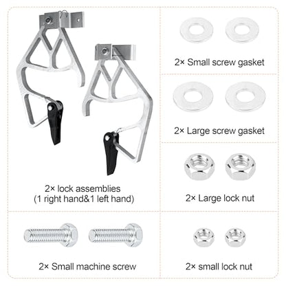 Aluminum Extension Ladder Locks for Wer-ner 28-11 Ladders, Rung Ladder Lock Kit Compatible with Wer-ner Aluminum Fiberglass 24 ft, 28 ft, 32 ft Extension Ladders Parts - size: Extension Ladder Locks for Werner