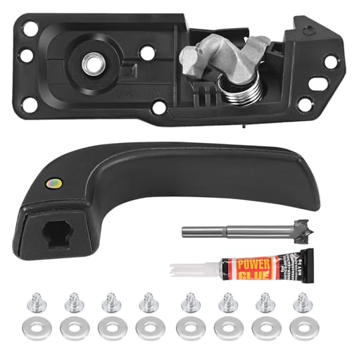 Yinlowa Front Left Driver Side Interior Door Handle Kit Replacement for 2007-2013 Chevy Silverado Tahoe Suburban Avalanche, GMC Sierra Yukon XL, Cadillac Escalade, Replaces 20833606 20871488 80374 - size: Left Driver Side