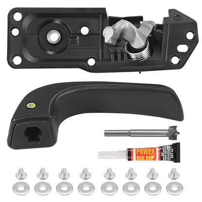 Yinlowa Front Left Driver Side Interior Door Handle Kit Replacement for 2007-2013 Chevy Silverado Tahoe Suburban Avalanche, GMC Sierra Yukon XL, Cadillac Escalade, Replaces 20833606 20871488 80374 - size: Left Driver Side