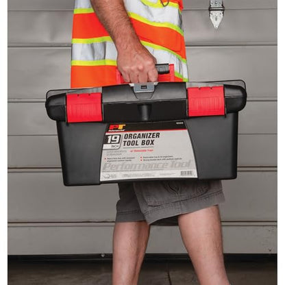 Performance Tool W54019 19-Inch Plastic Tool Box - size: 19" Plastic Tool Box, style: Plastic Tool Box