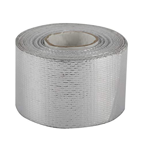 AuInn Self-Adhesive Heat Reflective Heat Resistant High Temperature Tape Fiberglass Heat Shielding Foil Tape (1.5 Inch × 29.53FT)