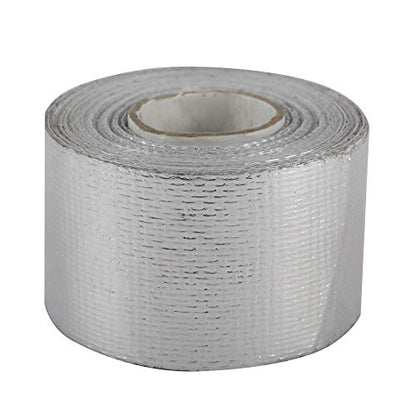AuInn Self-Adhesive Heat Reflective Heat Resistant High Temperature Tape Fiberglass Heat Shielding Foil Tape (1.5 Inch × 29.53FT)