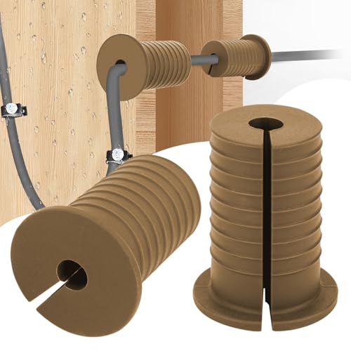 2 Pcs Starlink Cable Routing Kit for 1 Inch Wall Hole, Brown Silicone Wall Grommet for Ethernet Cable, Perforated Cable Punch Grommet, Starlink Accessories