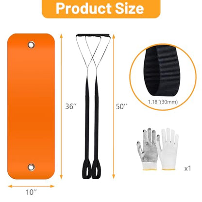 2Pcs Large Appliance Slider with Pull Strap,Pull Furniture Slides,Moving Furniture Gliders Heavy Duty Sliding Sheet for Moving Heavy Furniture,Cabinets,Safes on Carpet and Hardwood Floor (10''×36'') - size: 10''×36'' Orange