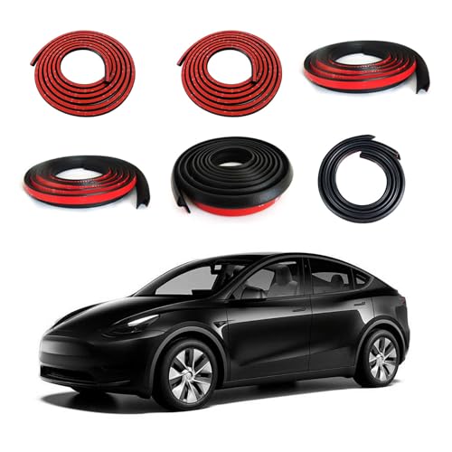 Car Weather Stripping for Tesla Model Y Car Door Rubber Seal Strip Self Adhesive Auto Soundproofing Weatherstrip for Front/Rear Trunk A-Pillar B-Pillar Front/Rear Door - style: For Tesla Model Y