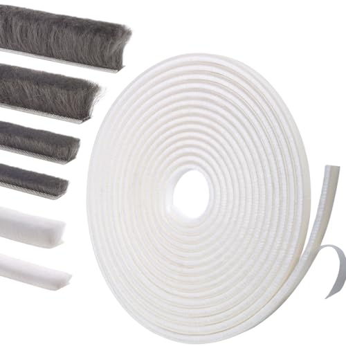 Self-Adhesive Weather Stripping Seal for Doors & Windows – Soundproof Insulation Gap Filler for Sliding, Exterior, Front, and Jamb Frames – 0.2" x 0.35" x 16.5 ft, White - color: White, size: 0.2" x 0.35" x 16.5 ft