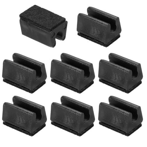 PATIKIL 8pcs Rectangle Chair Leg Cover with Felt Pad, 8mm Slide Smoothly No Scratches No Noise Furniture Feet Hardwood Protectors Tips Floor Glides Tubing Caps for Office,Black Black - color: Black Black, size: 8MM