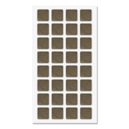 Furniture Felt Pads Brown 32 Pcs 1 inch Square Strong Self Adhesive Protectors for Hardwood Floors Laminate Flooring Furniture Feet Chair Legs Table Cabinet Couch Non Scratch Peel Stick Pad Set - size: 32 pcs. 1 in, Brown, Square