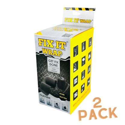Fix It Wrap Repair Wrap | Strong Fiber Weld Fix | Fiberglass Repair Tape -2 Pack (4 INCH) - size: 2 inches x 50 inches and 4 inches x 50 inches