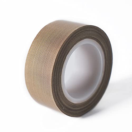 Teflon Tape,1/2-inch x 33 Feet x 0.18mm Low Friction Tape High Temp Adhesive Tape,Abrasion Resistant,Surface Protection for Wood,Drawer,Cabinet,Furniture,Vacuum Sealer & Hand Impulse Sealers - color: Brown, size: 1 Roll 1/2-inch x 33 Feet